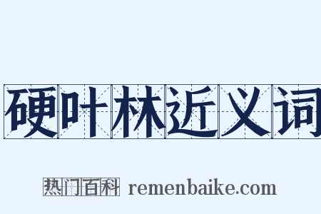 硬叶林近义词是什么意思的图片